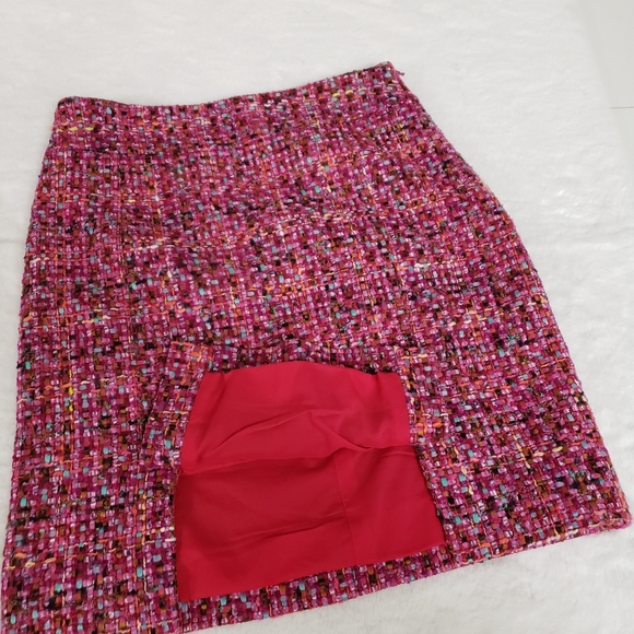 Carlisle Collection Pink Tweed Darya Pencil Skirt 4 $368 - Picture 5 of 8